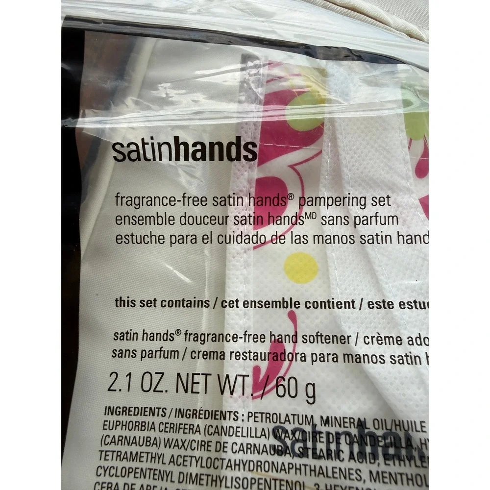 Mary‎ Kay Satin Hands Fragrance Free Pampering Set 3 Piece Hand Care Kit New